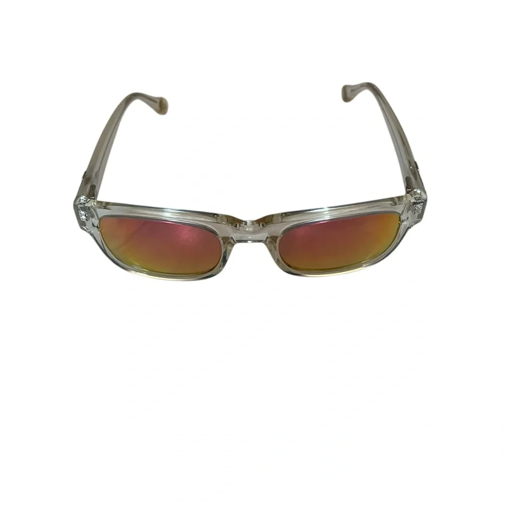 Robert Graham Translucent Clear Frame Sunglasses with Purple Gradient Lenses